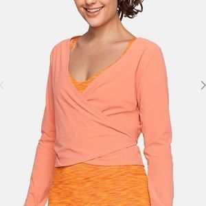 Outdoor Voices Tissue Weave Wrap Top